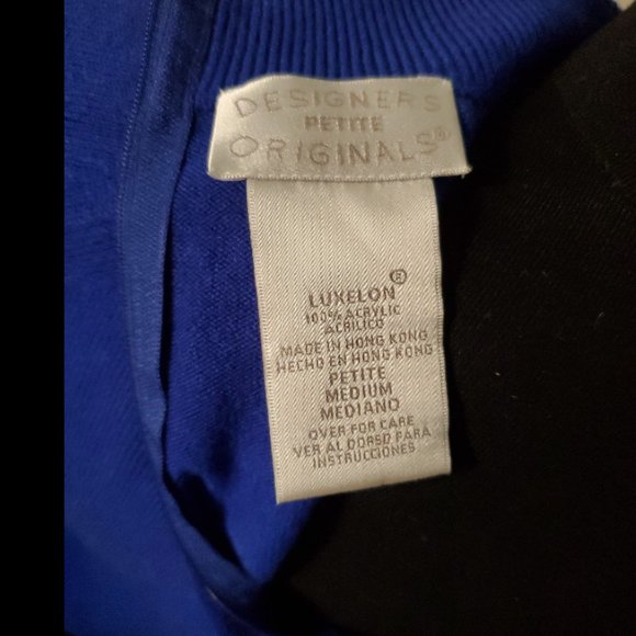 Designers Originals Luxelon Sweater Vintage PM Petite Medium - Picture 4 of 4